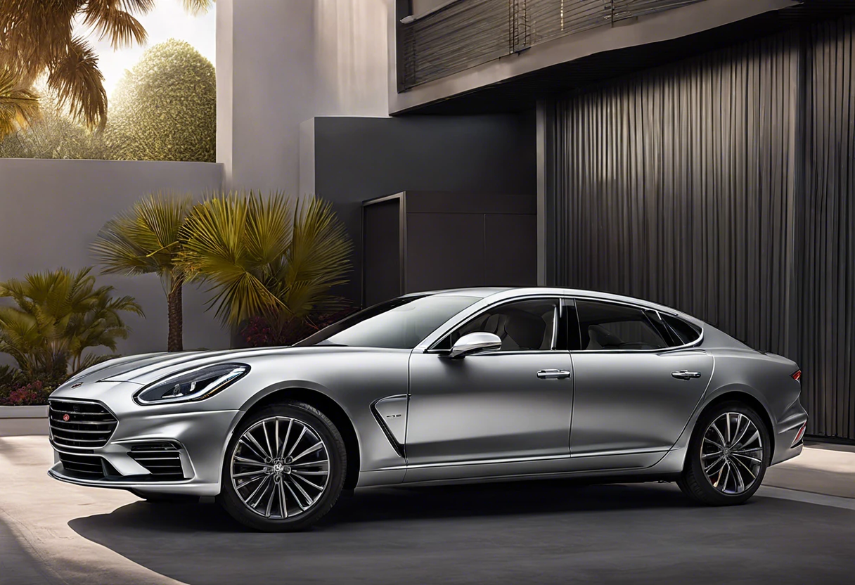 A light silver car parked outside, demonstrating the color for optimal primer selection.