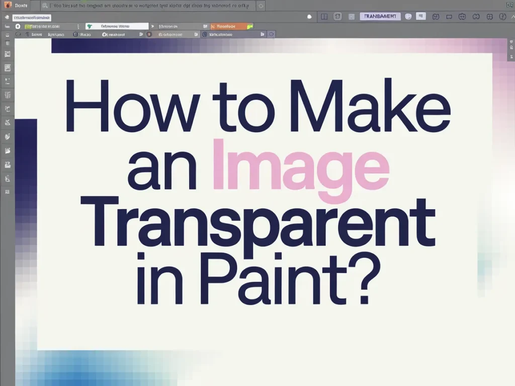 Guide on how to make an image transparent using Paint software, featuring step-by-step instructions.