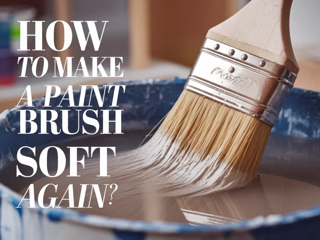 A close-up of a soft paint brush submerged in water, illustrating tips to soften a paint brush.