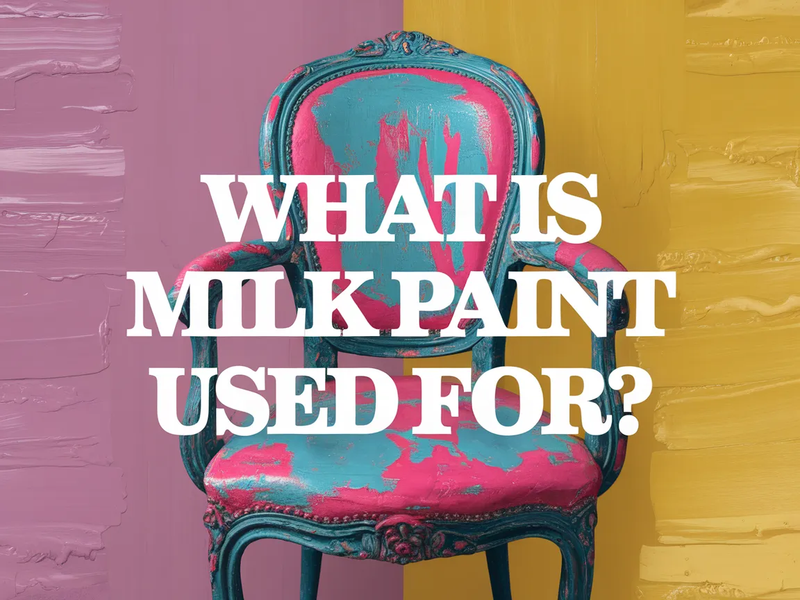 Colorful chair with milk paint, showcasing its decorative use in furniture.