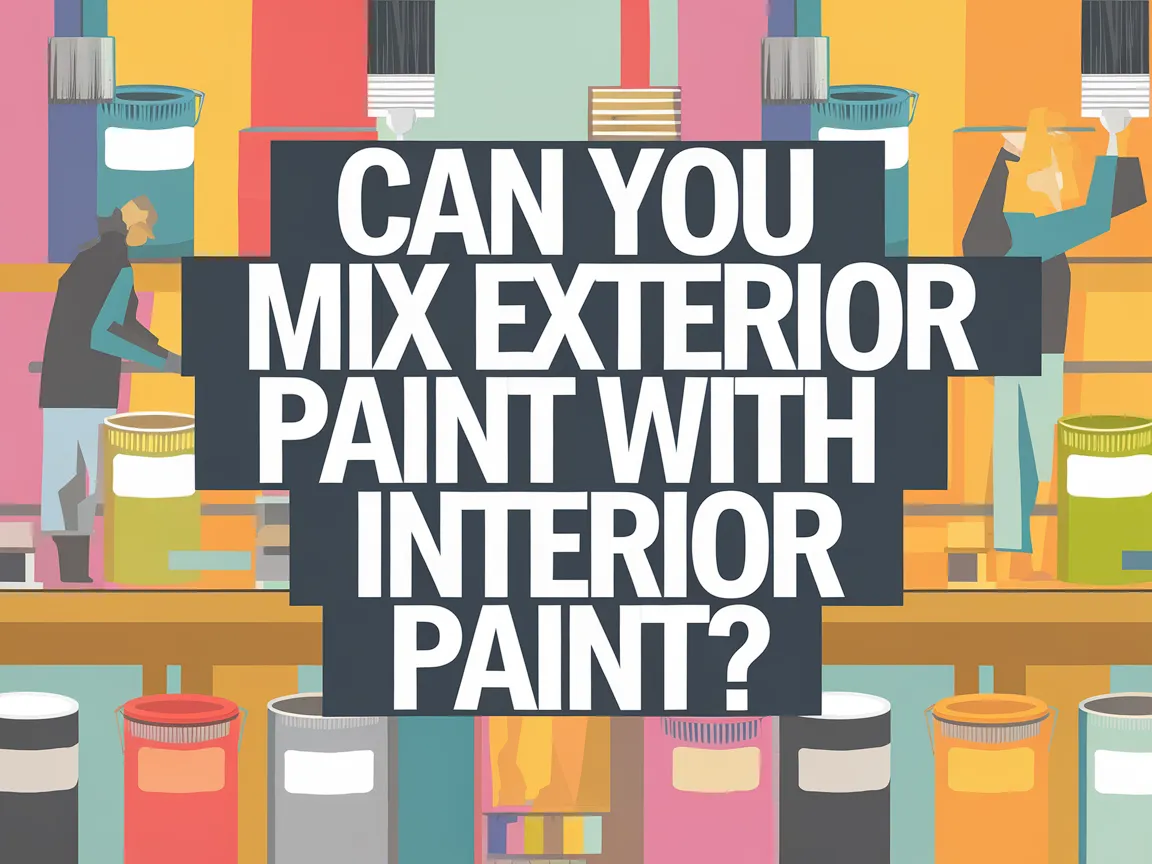 Illustration showing the question Can You Mix Exterior Paint With Interior Paint, related to paint types.