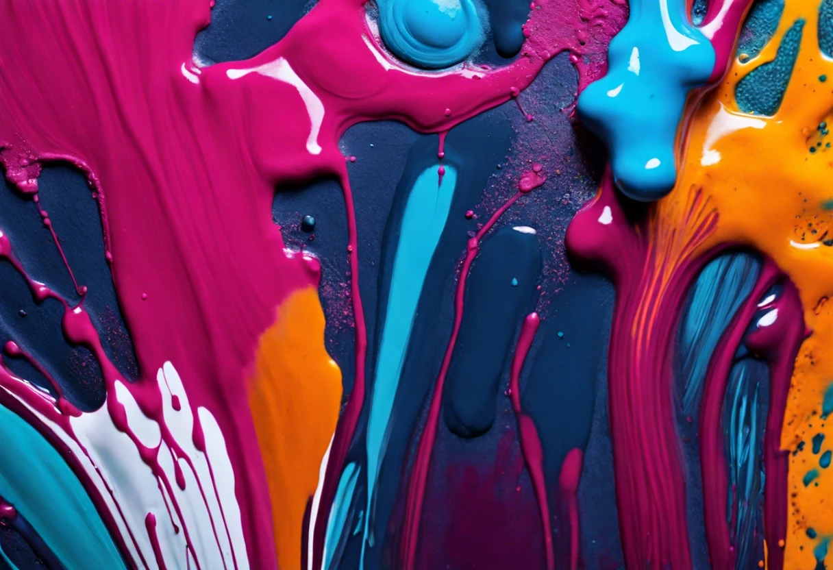 Colorful paint mixed with primer illustrating the concept of mixing primer with paint.