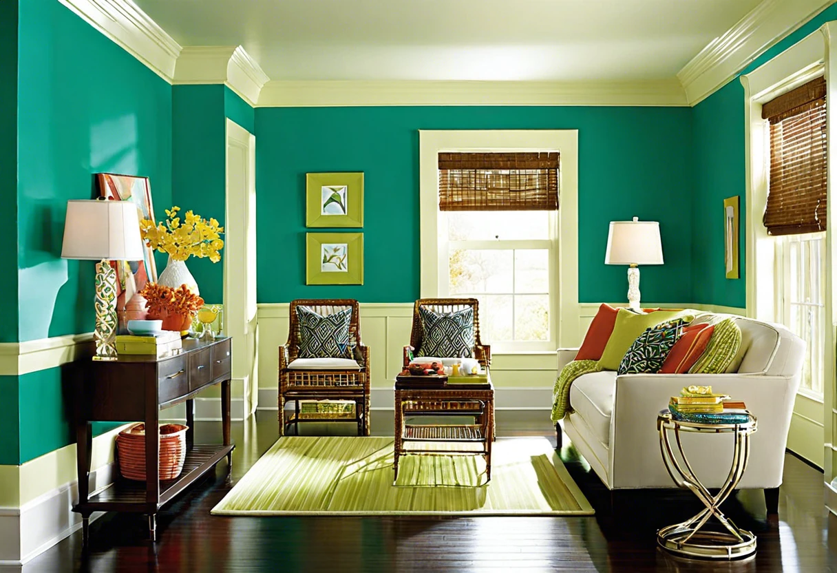 Living room showcasing the effects of using oil-based primer under latex paint.