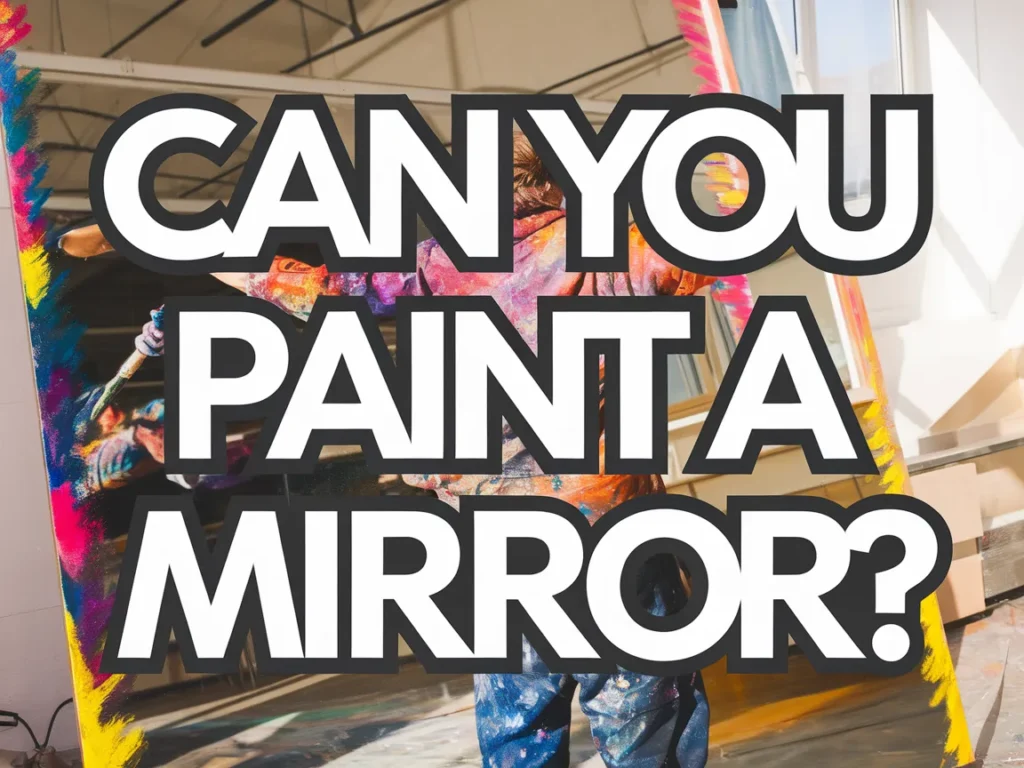 Person painting a mirror with colorful paint, exploring if you can paint a mirror.
