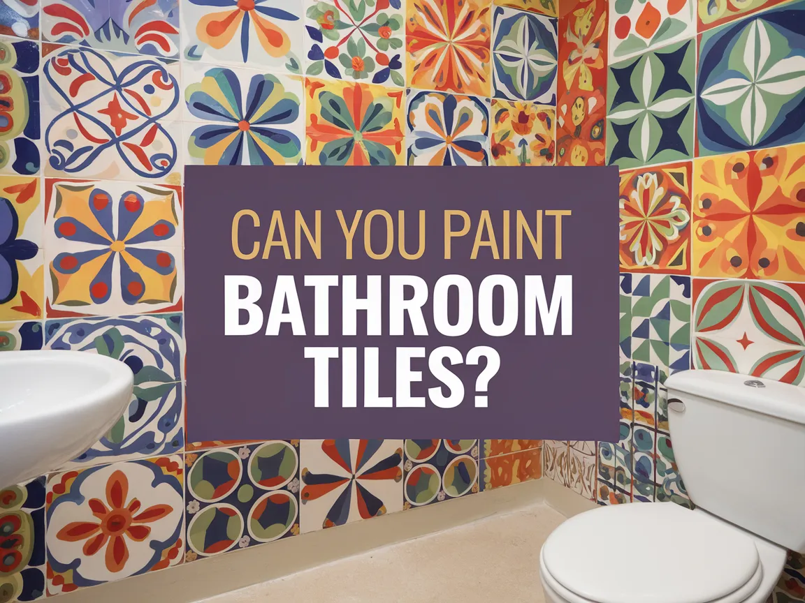 Colorful bathroom tiles with a question about painting them