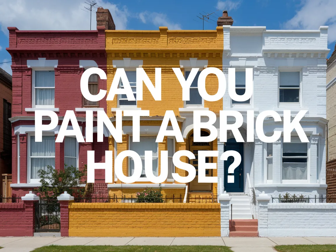 Colorful brick houses showcasing the concept of painting a brick house.