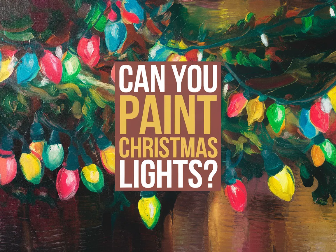 Vibrant painting of colorful Christmas lights