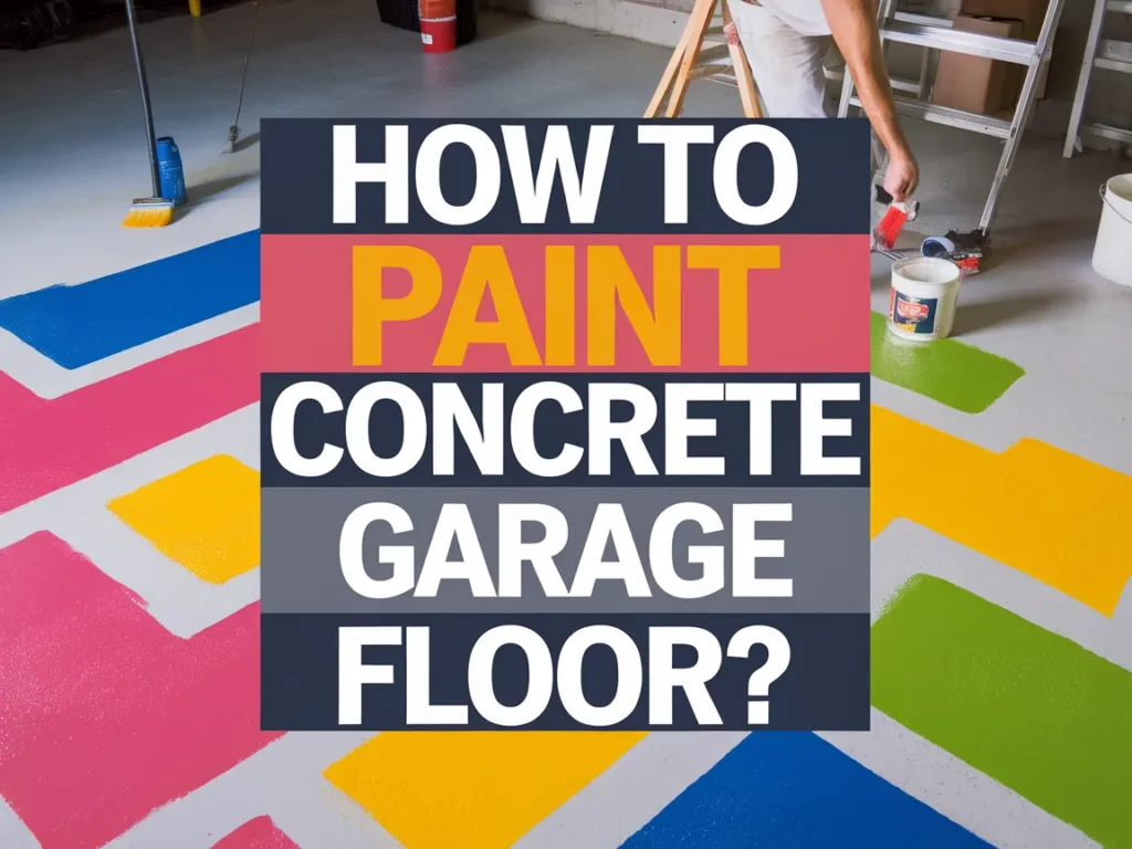 Step-by-step guide to painting a concrete garage floor with vibrant colors.