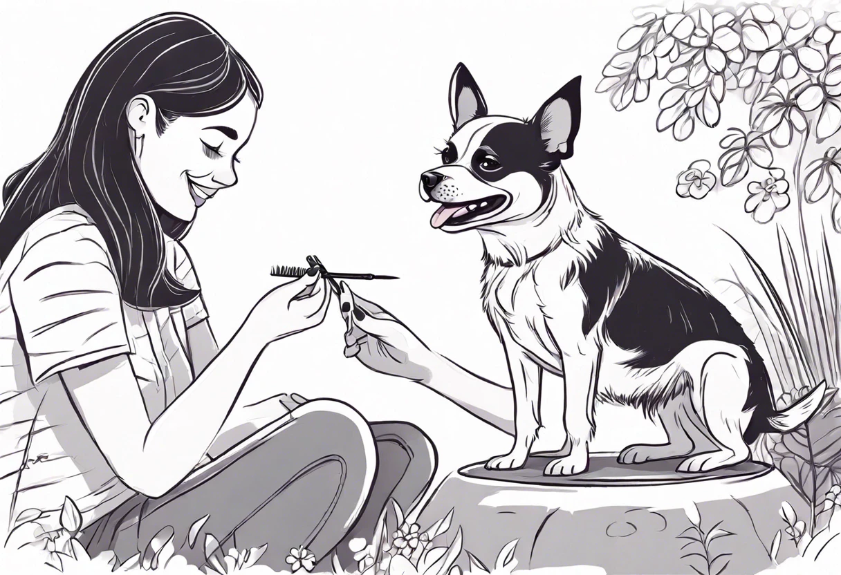Person painting a dog's nails, illustrating the process of nail care for dogs.