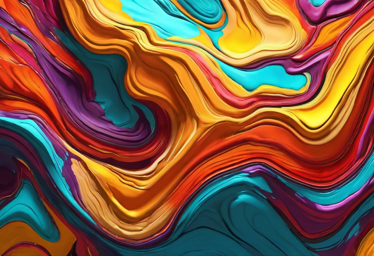 Vibrant paint effects showcasing swirls of colors in various shades, illustrating the concept of art and creativity.