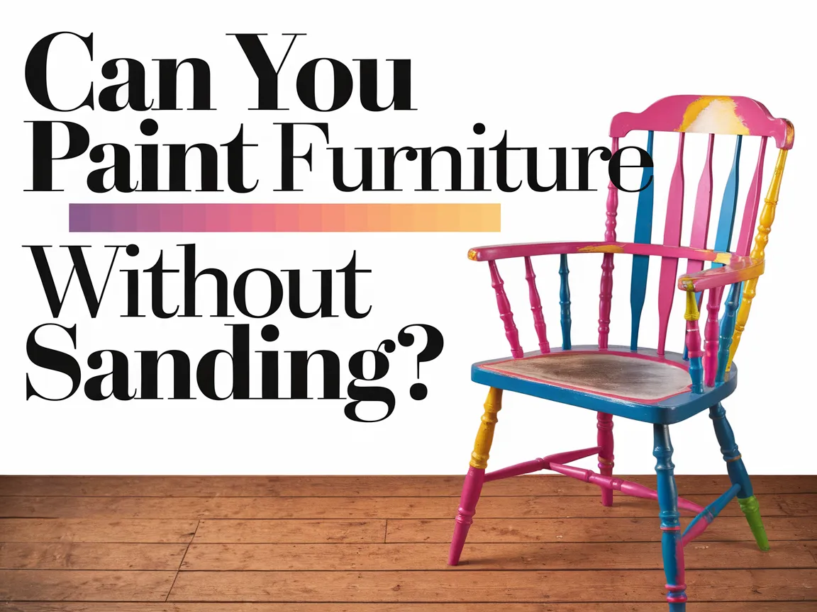 Colorful chair illustrating how to paint furniture without sanding