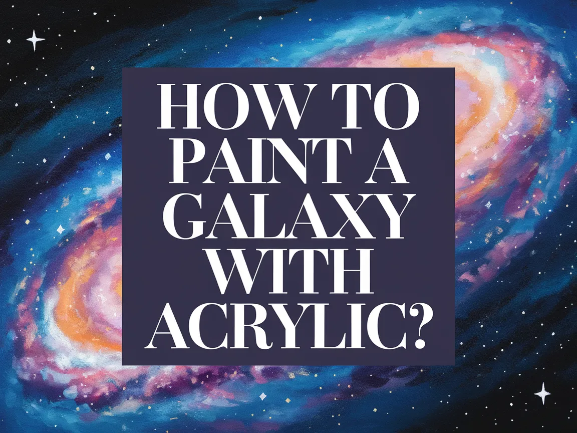 Step-by-step guide on how to paint a beautiful galaxy using acrylic paints, featuring vibrant colors and techniques.