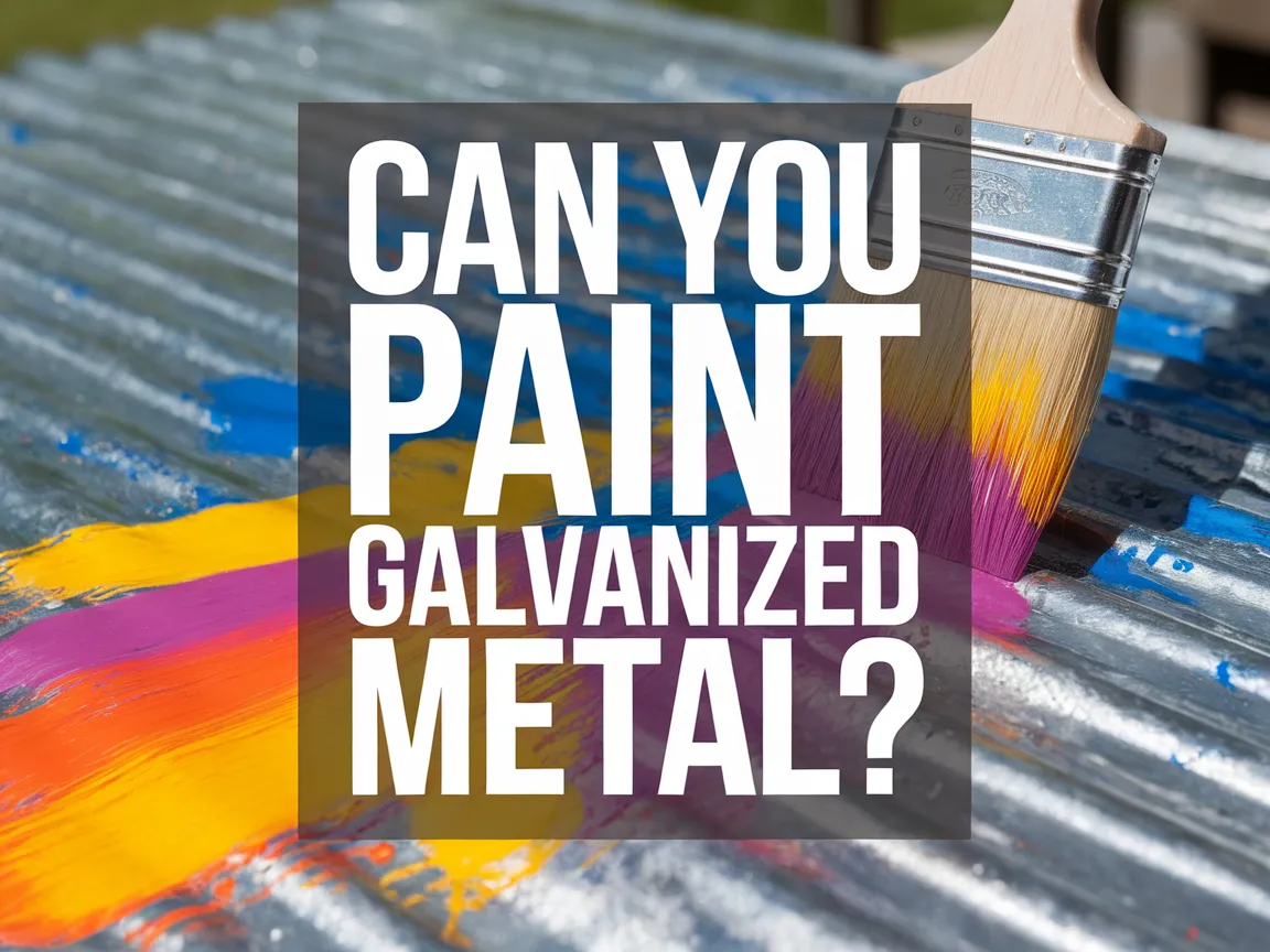 Painting galvanized metal with colorful paint, showcasing the process of applying paint to a textured surface.