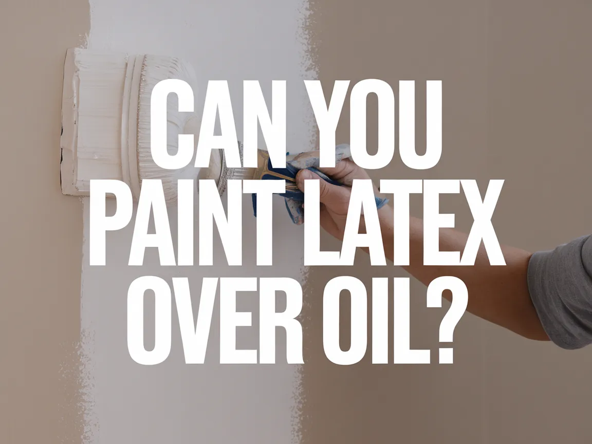 Hand painting a wall with latex paint over an oil-based surface