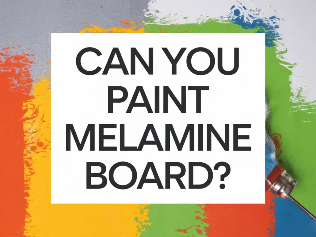 Colorful paint strokes and a question about painting melamine board.