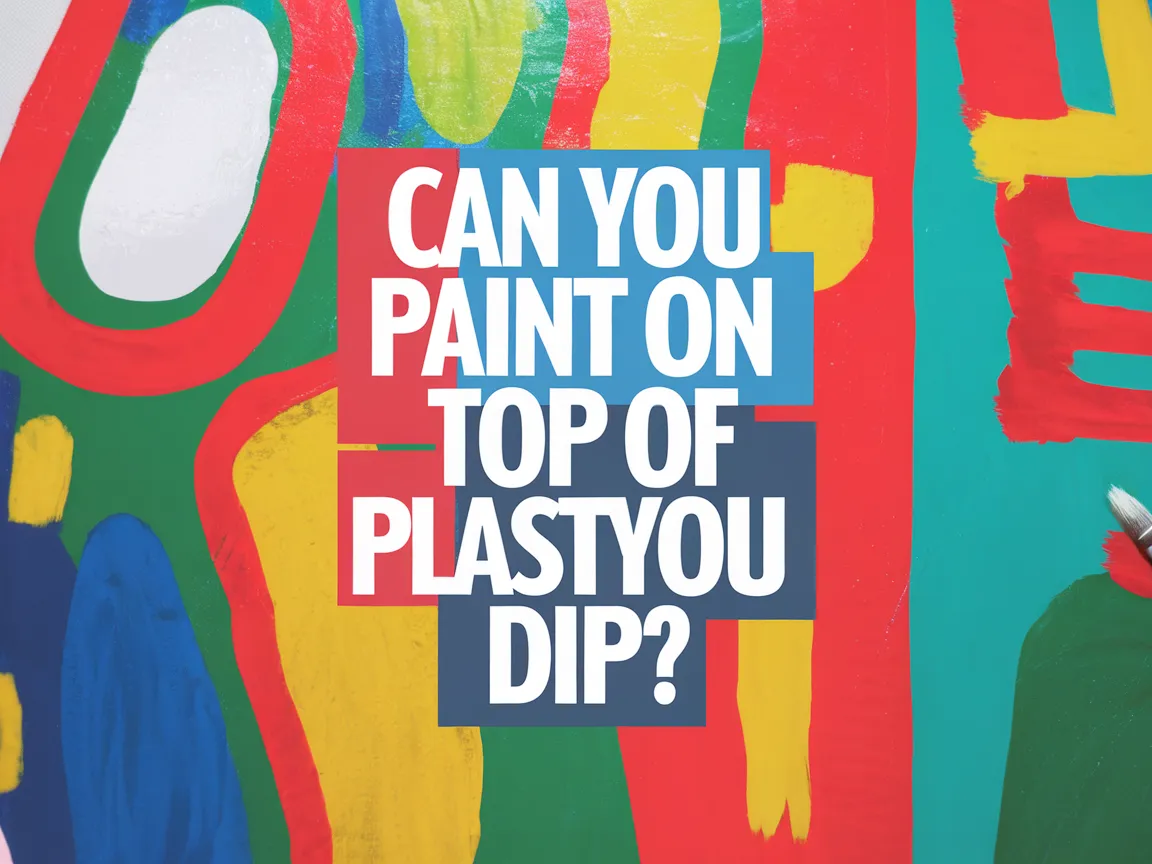 Colorful artwork with a question about painting on Plastidip surface.