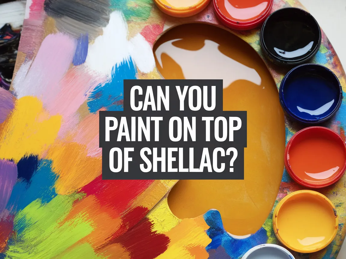 Colorful paint palette with question about painting on shellac.