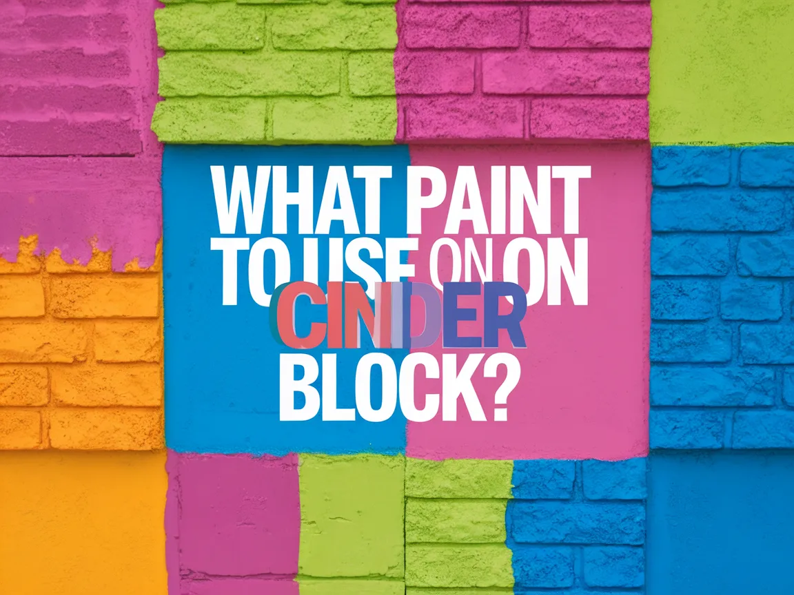 Colorful paint choices for cinder block surfaces, showcasing various colors and textures.