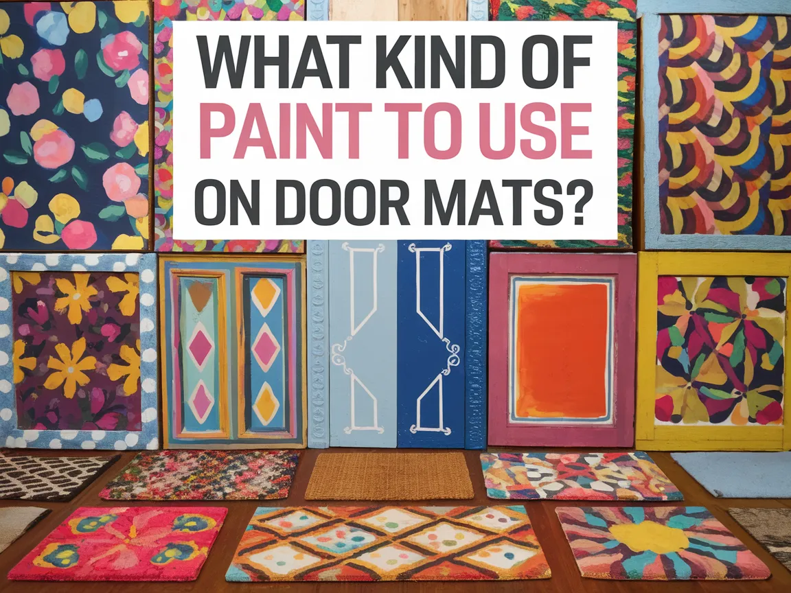 Various painted door mats showcasing different colors and designs suitable for painting