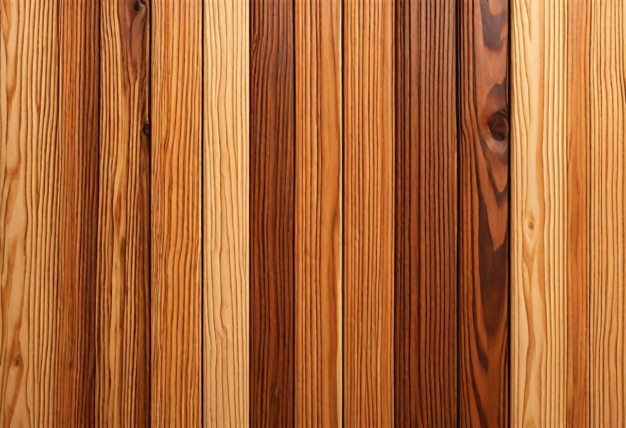 Close-up of pressure treated wood boards suitable for painting