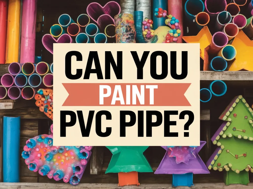 Colorfully painted PVC pipe showcasing various DIY projects