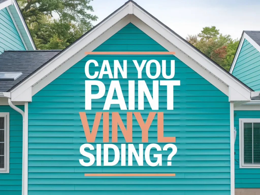 Vinyl siding house painted in a vibrant turquoise color, highlighting the challenge of painting vinyl siding.