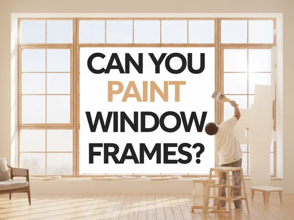 Person painting window frames, questioning if it's possible to paint them.