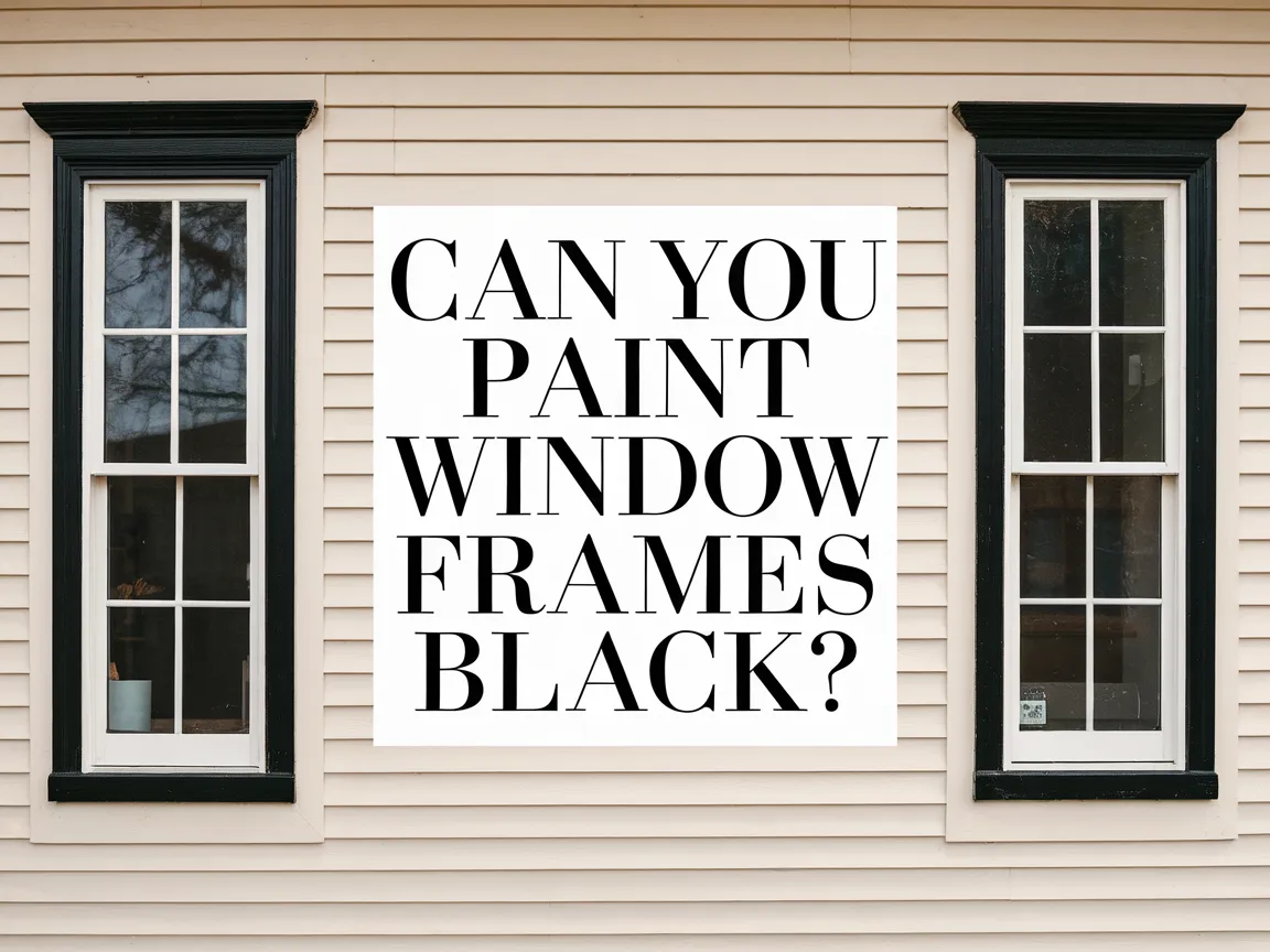 A house exterior showcasing black painted window frames, emphasizing the question of whether window frames can be painted black.