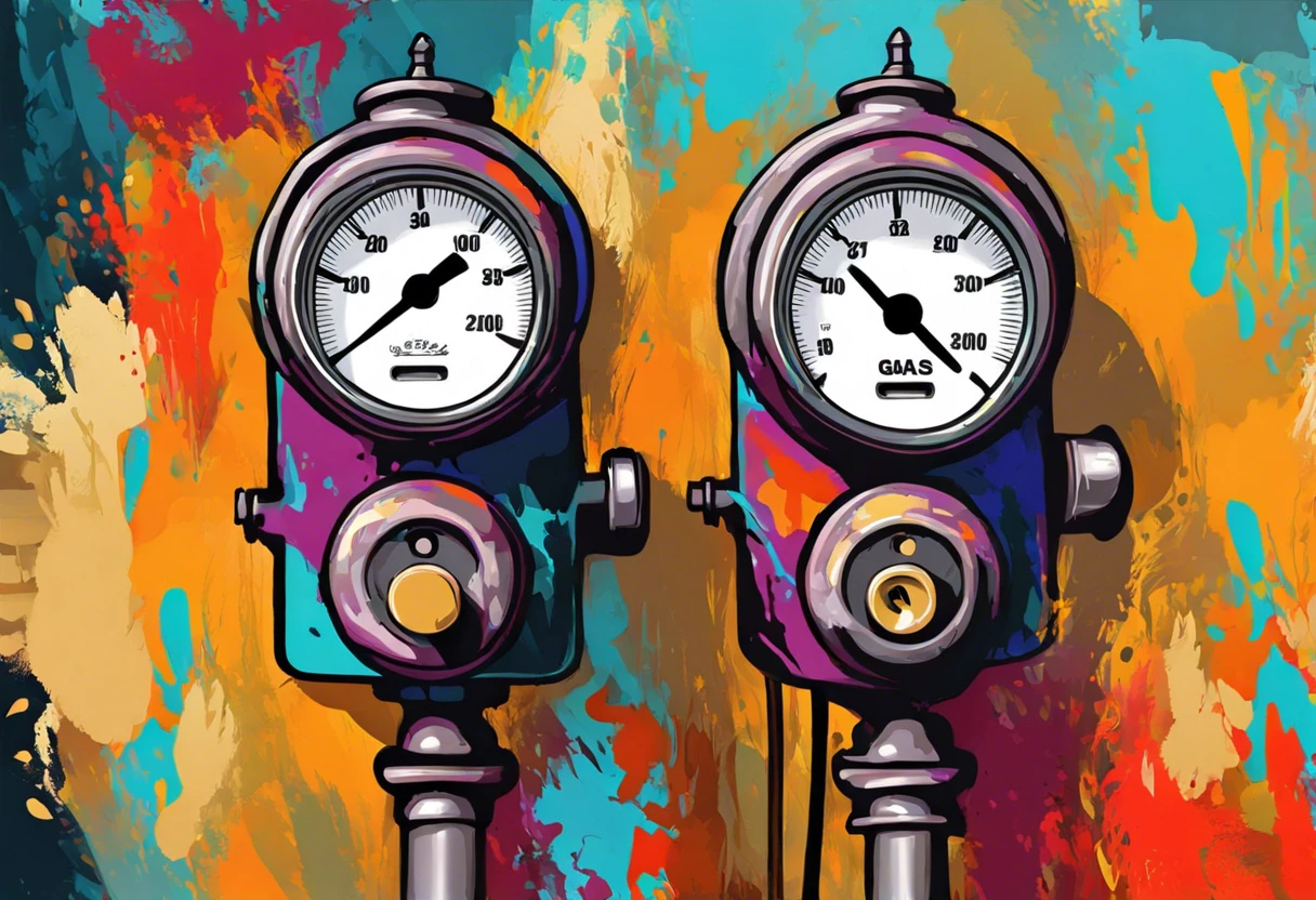 Colorfully painted gas meters depicting whether you can paint your gas meter.