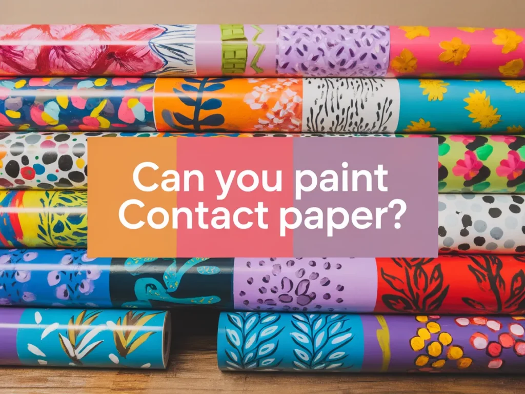 Colorful rolls of contact paper with various designs and patterns
