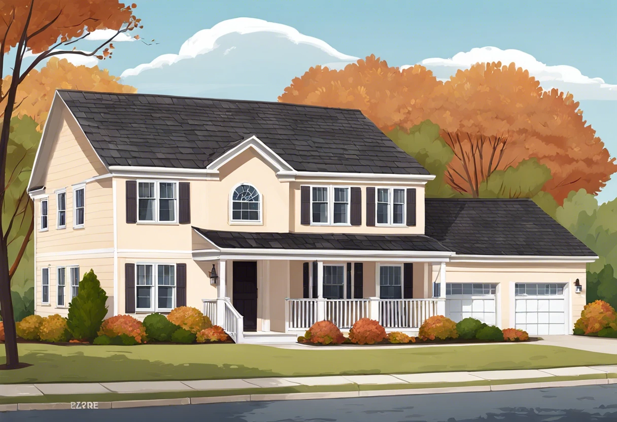 A beautiful house featuring roof shingles that can be painted, illustrating the concept of painting roof shingles.