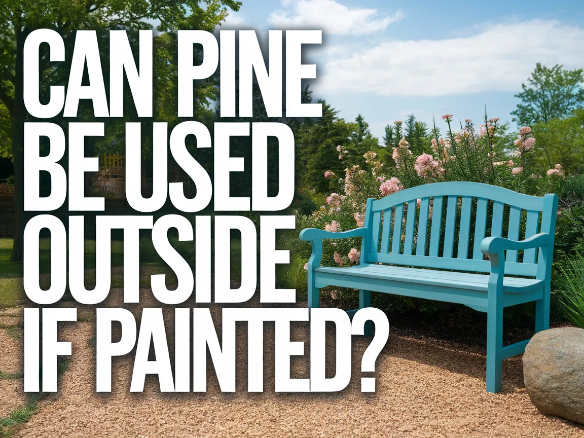 Painted pine bench suitable for outdoor use showcasing its durability and aesthetic appeal.