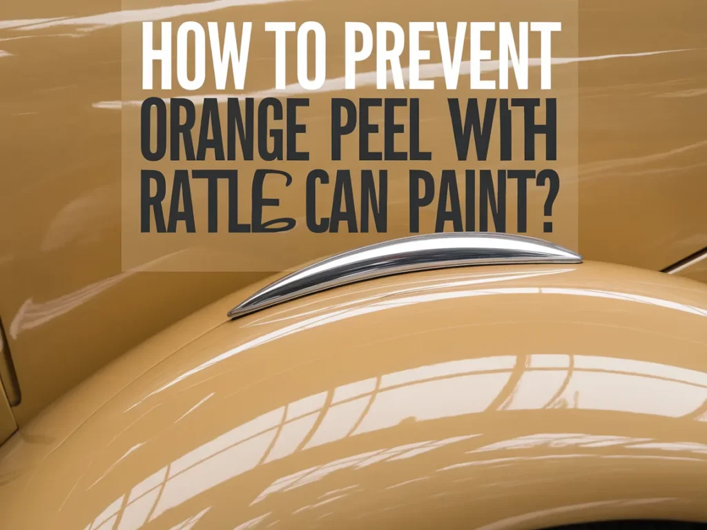 A close-up of a car's smooth surface demonstrating techniques to prevent orange peel with rattle can paint.