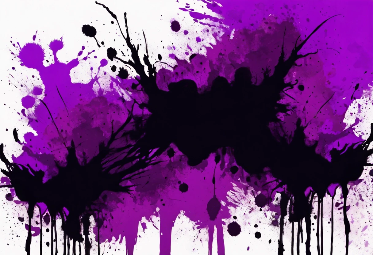 Abstract splashes of purple paint representing creativity and individuality, related to the meaning of purple paint.