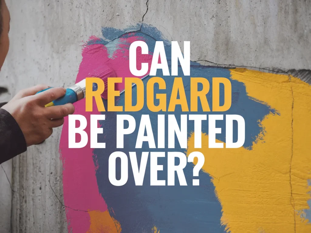 A person applying paint over Redgard, exploring if it can be painted over.