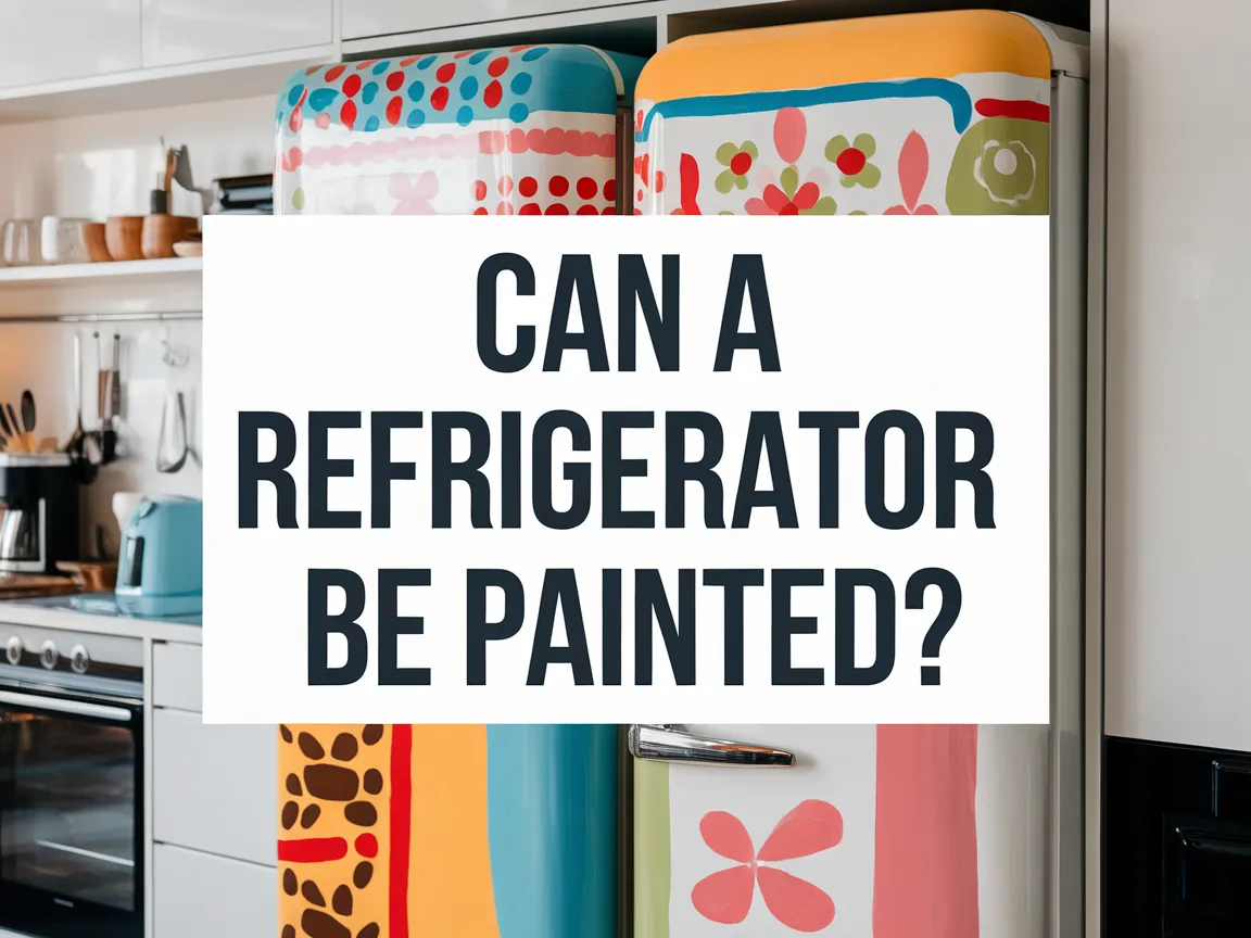 Colorfully painted refrigerators showcasing creative DIY designs