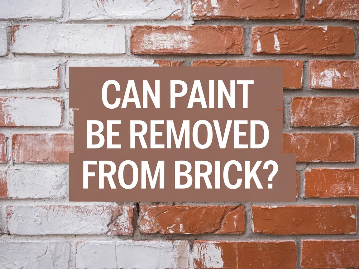 A question on a brick wall asking if paint can be removed from brick.