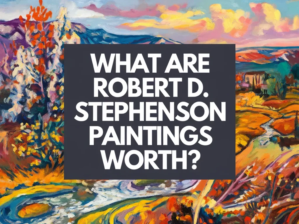 Colorful landscape painting by Robert D. Stephenson showcasing expressive brushwork and vibrant colors, reflecting the value of his artwork.