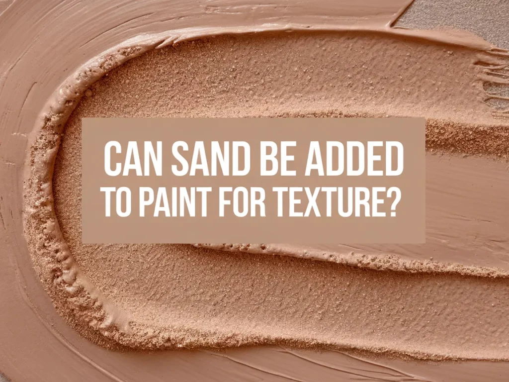 Textured paint swatch with sand added for enhanced texture.