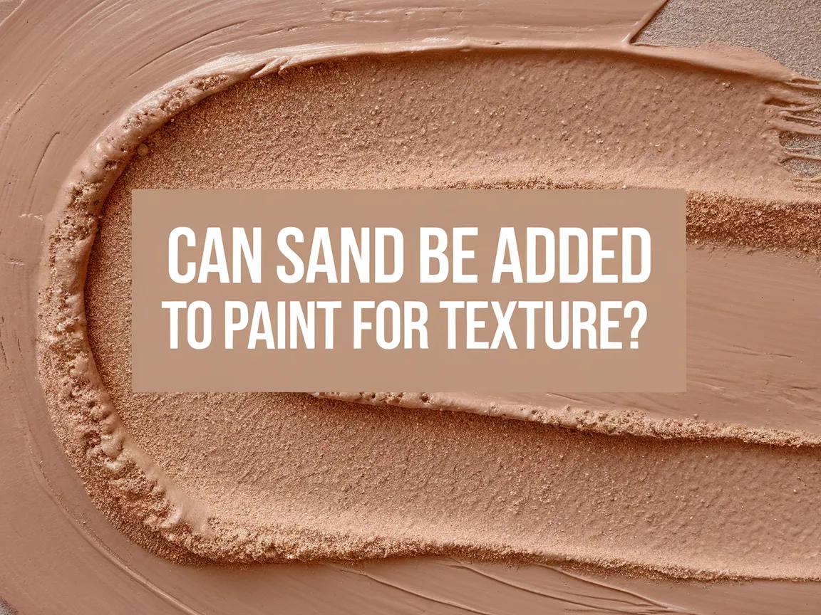 Textured paint swatch with sand added for enhanced texture.