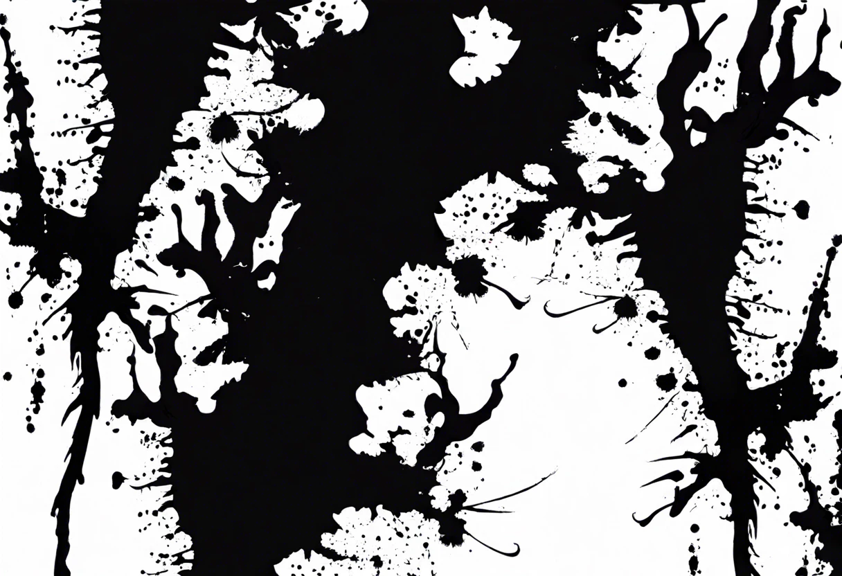 Black splatter paint illustrating the smooth finish of satin paint.