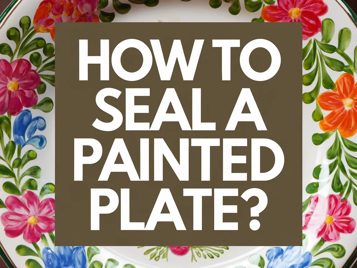 Step-by-step guide on how to seal a painted plate for durability.