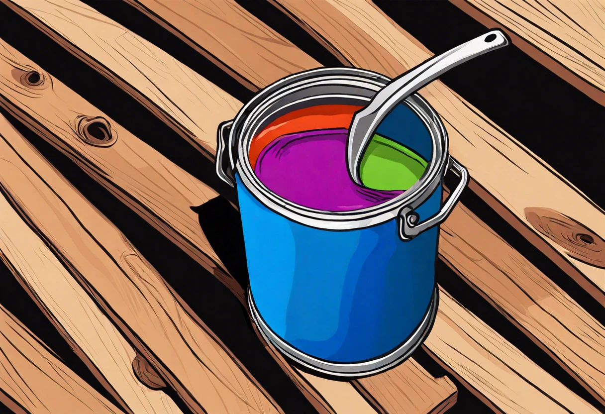 A paint can with vibrant colors indicating the cost of Sherwin Williams paint.