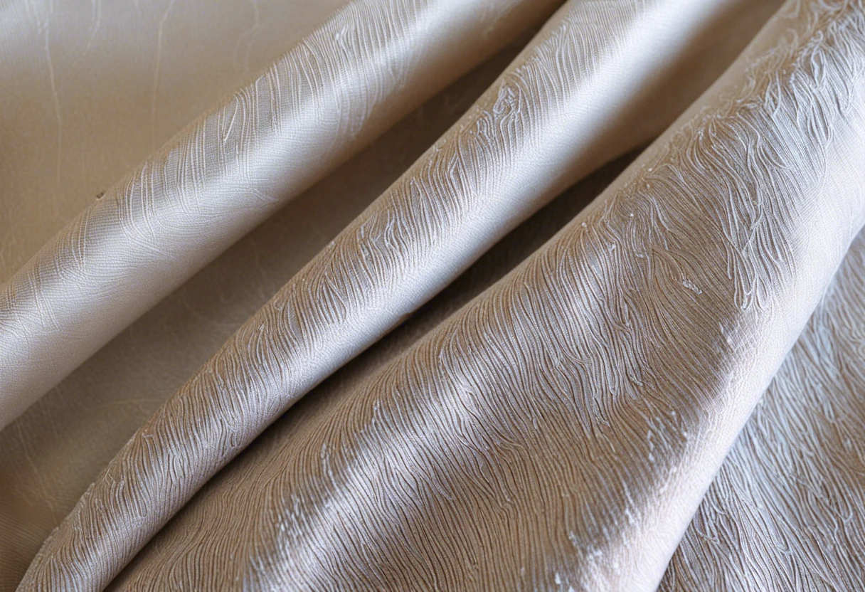 Close-up of fabric showing potential spray paint stains on clothing