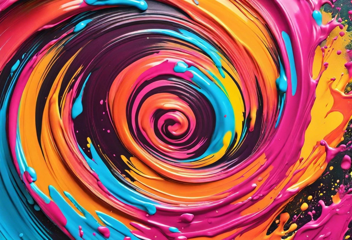 Colorful swirl of spray paint illustrating the effects of excessive shaking