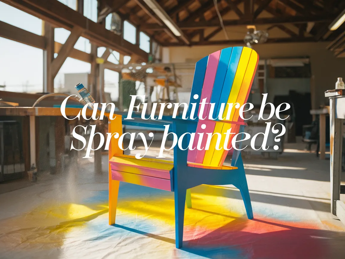 Colorful chair demonstrating the concept of whether furniture can be spray painted.