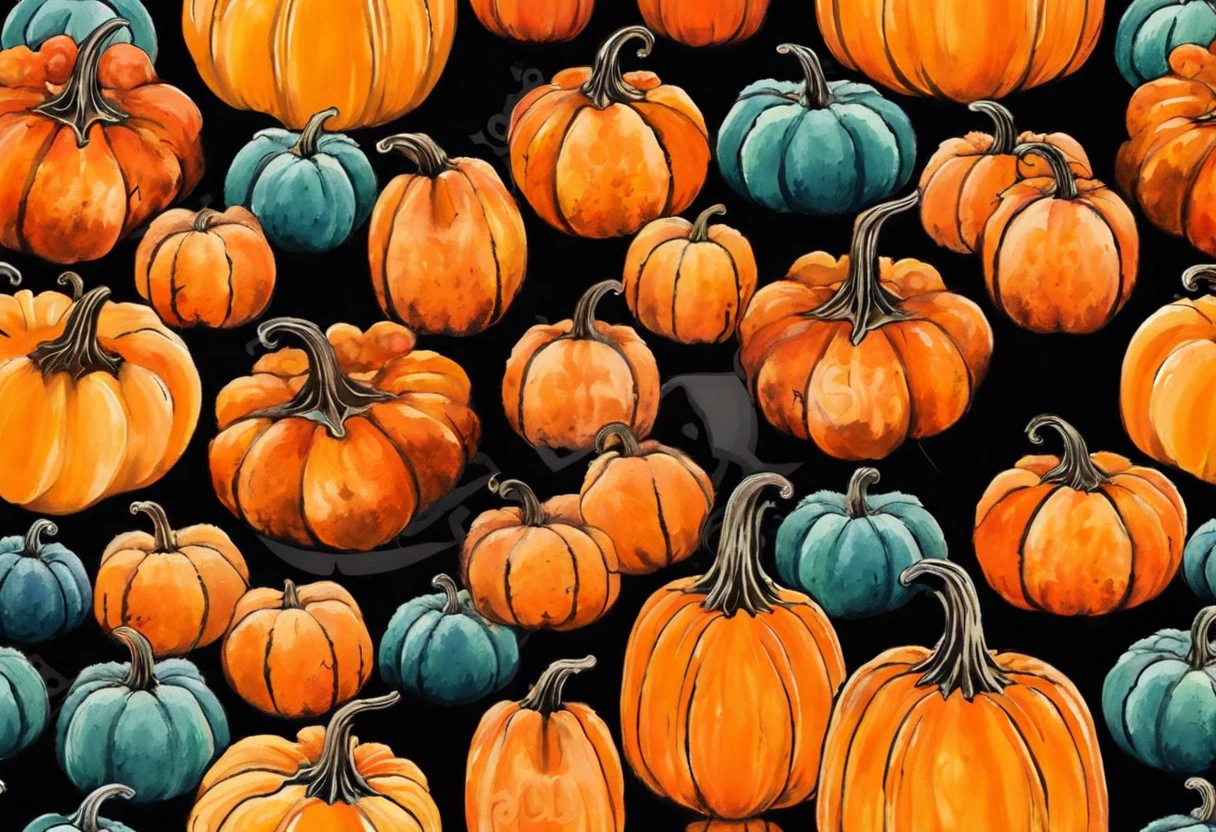 Colorful pumpkins that can be painted using tempera paint, showcasing various sizes and varieties.