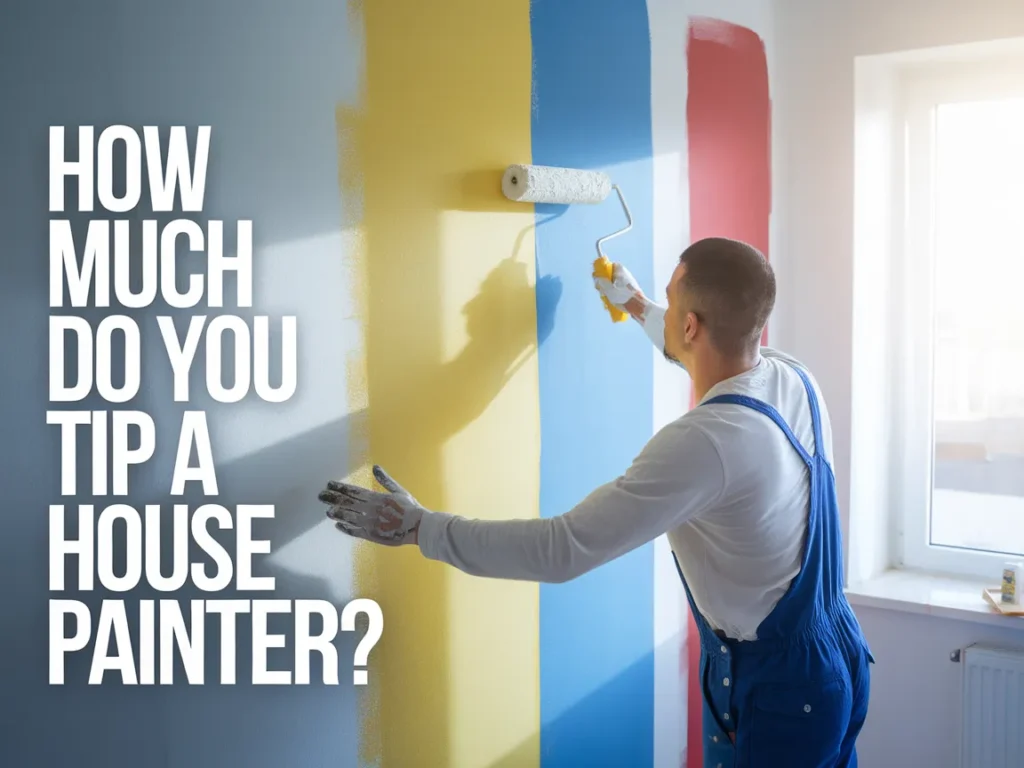 Homeowner asking how much to tip a house painter while painting colorful walls