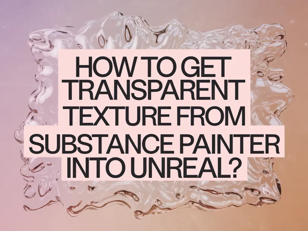 Illustration showing how to achieve transparent texture from Substance Painter to Unreal Engine