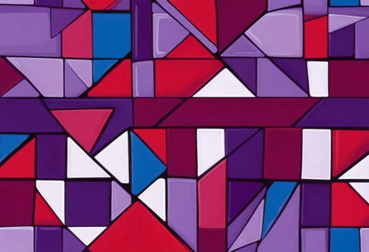 Abstract artwork showcasing the mix of red and blue to create purple paint.